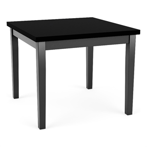 Pemberly Row Reception Waiting 24x24&quot Wood Corner Table/Black Wood/Black
