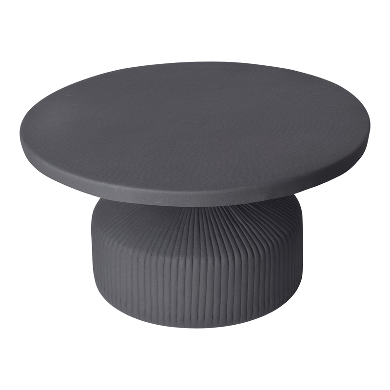 Pemberly Row Modern / Contemporary Aluminum Coffee Table in Gray