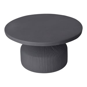 Pemberly Row Modern / Contemporary Aluminum Coffee Table in Gray