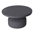 Pemberly Row Modern / Contemporary Aluminum Coffee Table in Gray