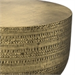 Pemberley Row Metal Antique Gold Coffee Table Round Textured 29.5