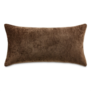 Pemberly Row 13x24&quot Chenille Accent Pillow in Chocolate in Set of 2