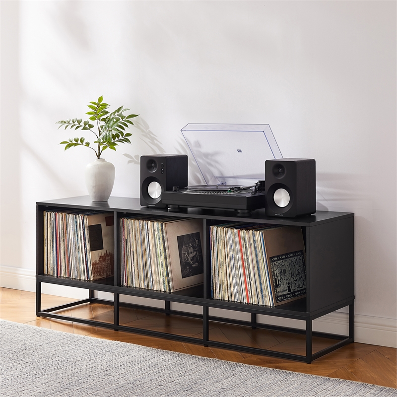 Pemberly Row Large Modern Wood TV stand for TVs up to 65