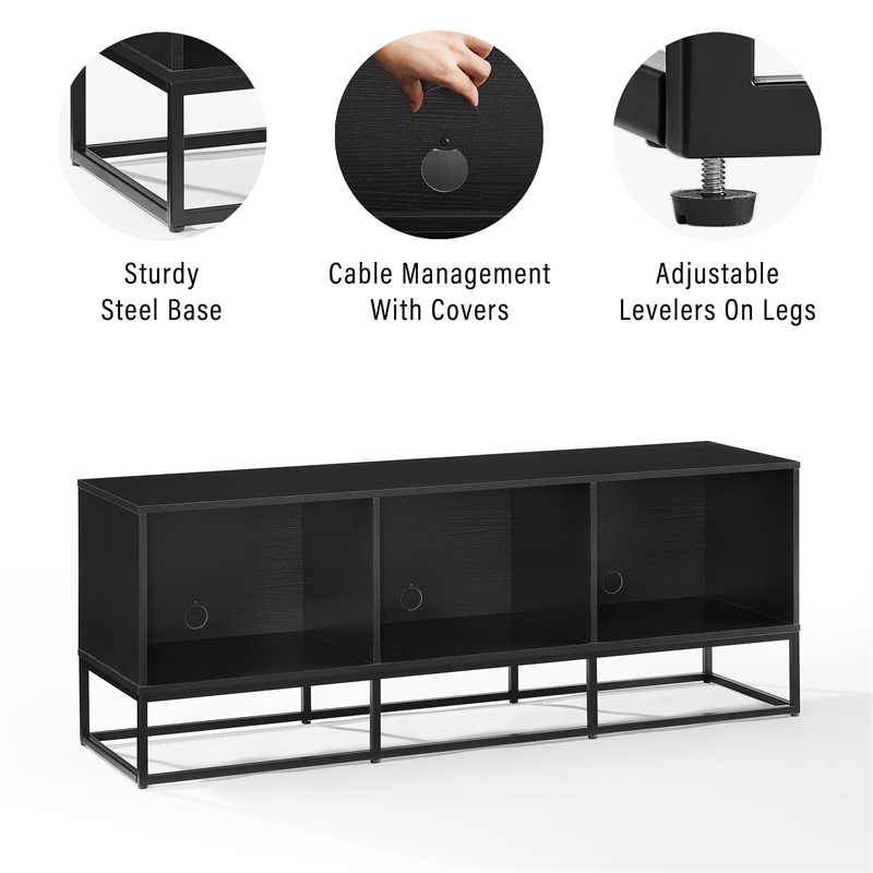 Pemberly Row Large Modern Wood TV stand for TVs up to 65