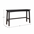 Pemberly Row Modern 4-Piece Pack Wood Pub Height Set in Black