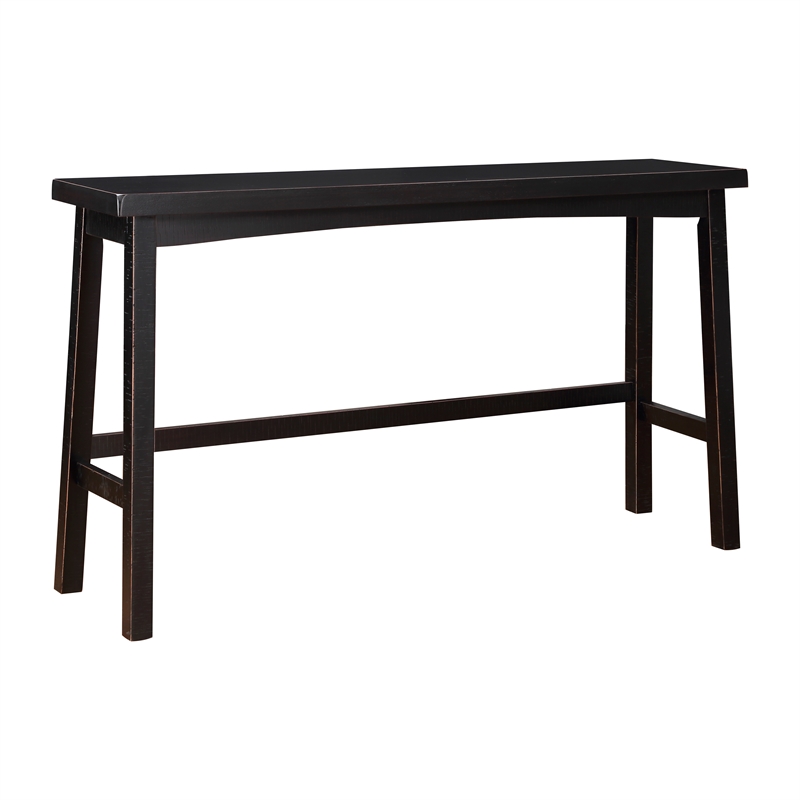 Pemberly Row Modern 4-Piece Pack Wood Pub Height Set in Black