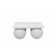 Pemberly Row Contemporary Square Coffee Table Small In Ivory