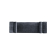 Pemberly Row Contemporary Bench with Solid Wood Frame in Black