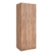 Pemberly Row Engineered Wood Wardrobe Closet in Golden Brown