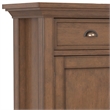 Pemberley Row Solid Wood Brown Storage Cabinet Rectangular Adjustable Shelves 36