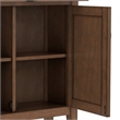 Pemberley Row Solid Wood Brown Storage Cabinet Rectangular Adjustable Shelves 36