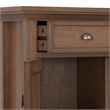 Pemberley Row Solid Wood Brown Storage Cabinet Rectangular Adjustable Shelves 36