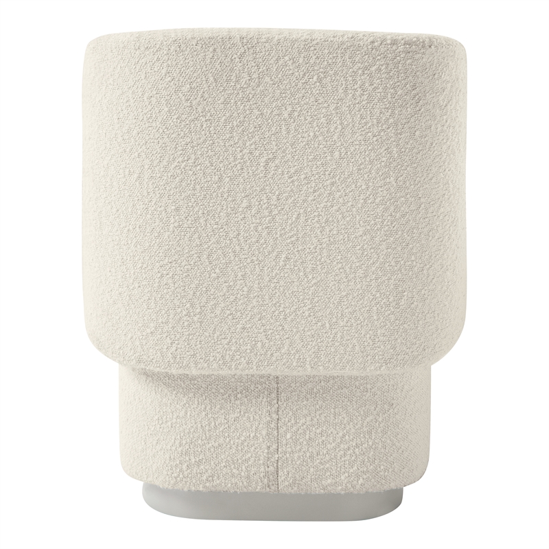 Pemberly Row Vanity Chair in Textured Cream Fabric Fully Assembled