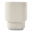 Pemberly Row Vanity Chair in Textured Cream Fabric Fully Assembled