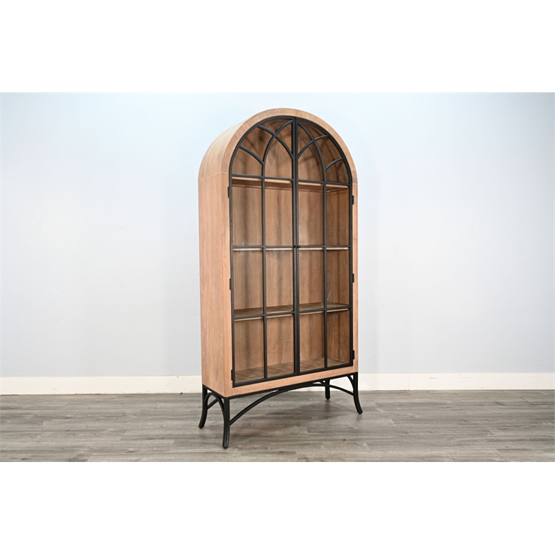 Pemberley Row Oak Glass Display Cabinet