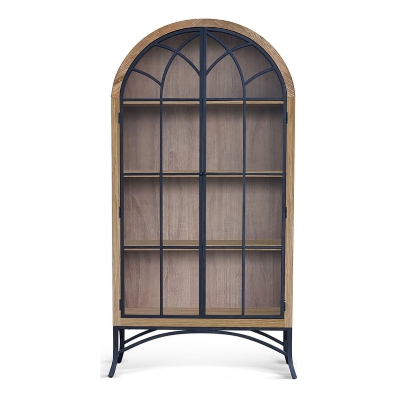 Pemberley Row Oak Glass Display Cabinet
