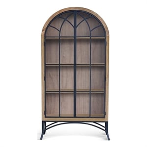 Pemberley Row Oak Glass Display Cabinet