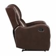 Pemberly Row Contemporary Faux leather Manual Recliner in Brown