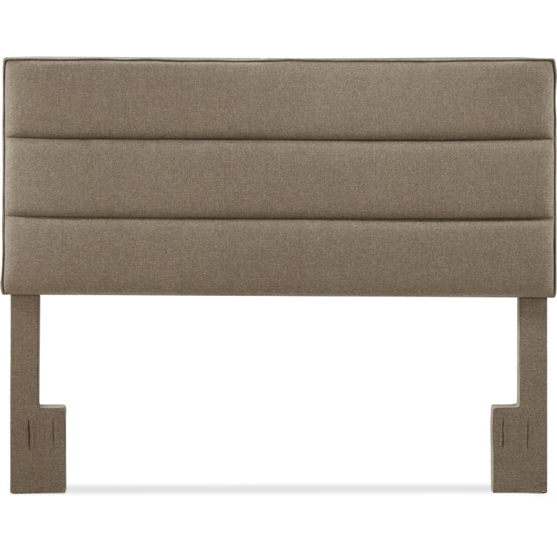 Pemberly Row Contemporary Queen Upholstered Headboard in Brown