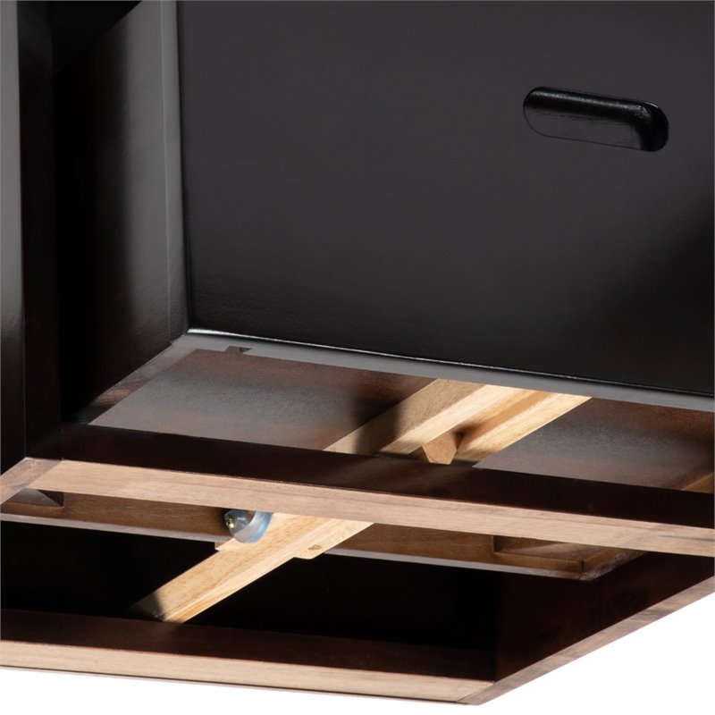 Pemberly Row Wood Staircase Storage Bunk Twin Over Twin in Espresso
