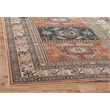 Pemberly Row Traditional Boho Viscose 3x5 Area Rug in Copper