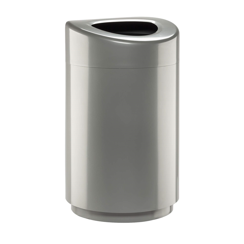 Pemberly Row Open Top Trash Receptacle with Liner 9920BL Black