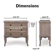 Pemberly Row Modern / Contemporary Wood 3 Drawer Chest in Gray