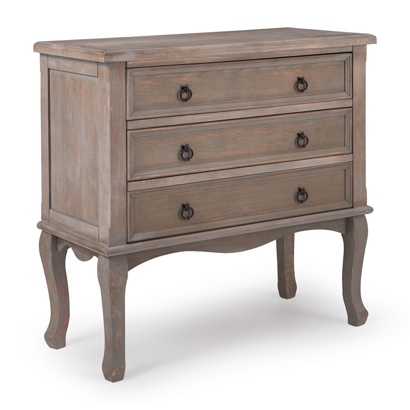 Pemberly Row Modern / Contemporary Wood 3 Drawer Chest in Gray