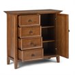 Pemberly Row Solid Wood Storage Cabinet in Light Golden Brown