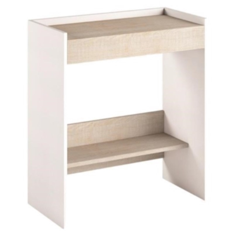 Pemberly Row Modern Engineered Wood Italian Extendable Office Desk in Light Oak