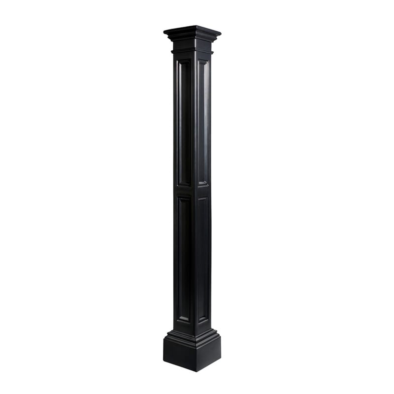 Pemberly Row Traditional Plastic Lamp Post with Mount in White
