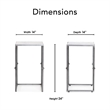 Pemberly Row Modern / Contemporary Solid Marble Side Table White