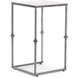 Pemberly Row Modern / Contemporary Solid Marble Side Table White