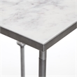 Pemberly Row Modern / Contemporary Solid Marble Side Table White