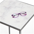Pemberly Row Modern / Contemporary Solid Marble Side Table White