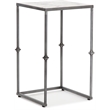 Pemberly Row Modern / Contemporary Solid Marble Side Table White