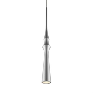 Pemberly Row 5&quot ETL Certified Integrated LED Aluminum Pendant in Silver