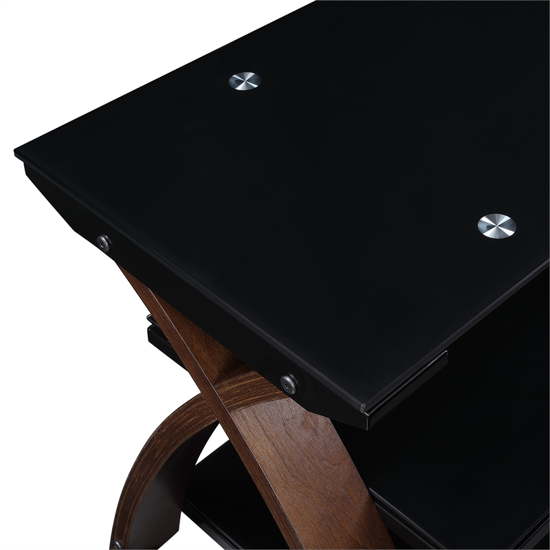 Pemberley Row Wood Espresso TV Stand Rectangular Cable Management 67