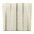 Pemberly Row Modern Metal and Fabric Stripe X-base Ottoman in Black and White