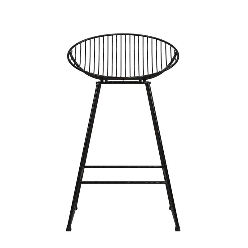 Pemberly Row Modern / Contemporary Wire Counter Stool in Black
