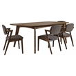 Pemberly Row 5-piece Wood Mid-Century Dining Room Set Brown and Gray