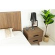 Pemberly Row Contemporary Acacia Veneer Wood Nightstand in Natural Walnut