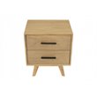 Pemberly Row Contemporary Acacia Veneer Wood Nightstand in Natural Walnut
