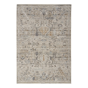 Pemberly Row Modern 5'3&quot x 7'10&quot Ivory Taupe Bohemian Indoor Rug