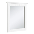 Pemberly Row Cottage Wall Mounted Wood Framed Vanity Mirror in White 21-Inch
