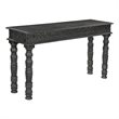 Pemberly Row Modern Carved Solid Wood Console Table in Black