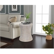 Pemberly Row Transitional Wood Accent Table in Whitewashed Finish
