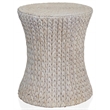 Pemberly Row Transitional Wood Accent Table in Whitewashed Finish