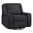 Pemberley Row Chenille Ebony Reclining Swivel Chair Upholstered 22.5