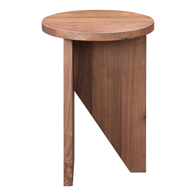 Pemberly Row Modern / Contemporary Solid Wood Accent Table in Walnut
